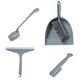 thumbnail image 2 of 5 uds. Herramientas pequeñas de limpieza, juegos de cepillos de limpieza de barrido de teclado de escritorio, escoba portátil, recogedor, Mini Suministros de limpieza para el hogar gris azul Bewildely HA004128-02, 2 of 6