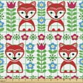 thumbnail image 2 of Ambesonne Fox Fabric by the Yard Upholstery, Scandinavian Woodland Animals, 1 Yard, Multicolor, 2 of 5