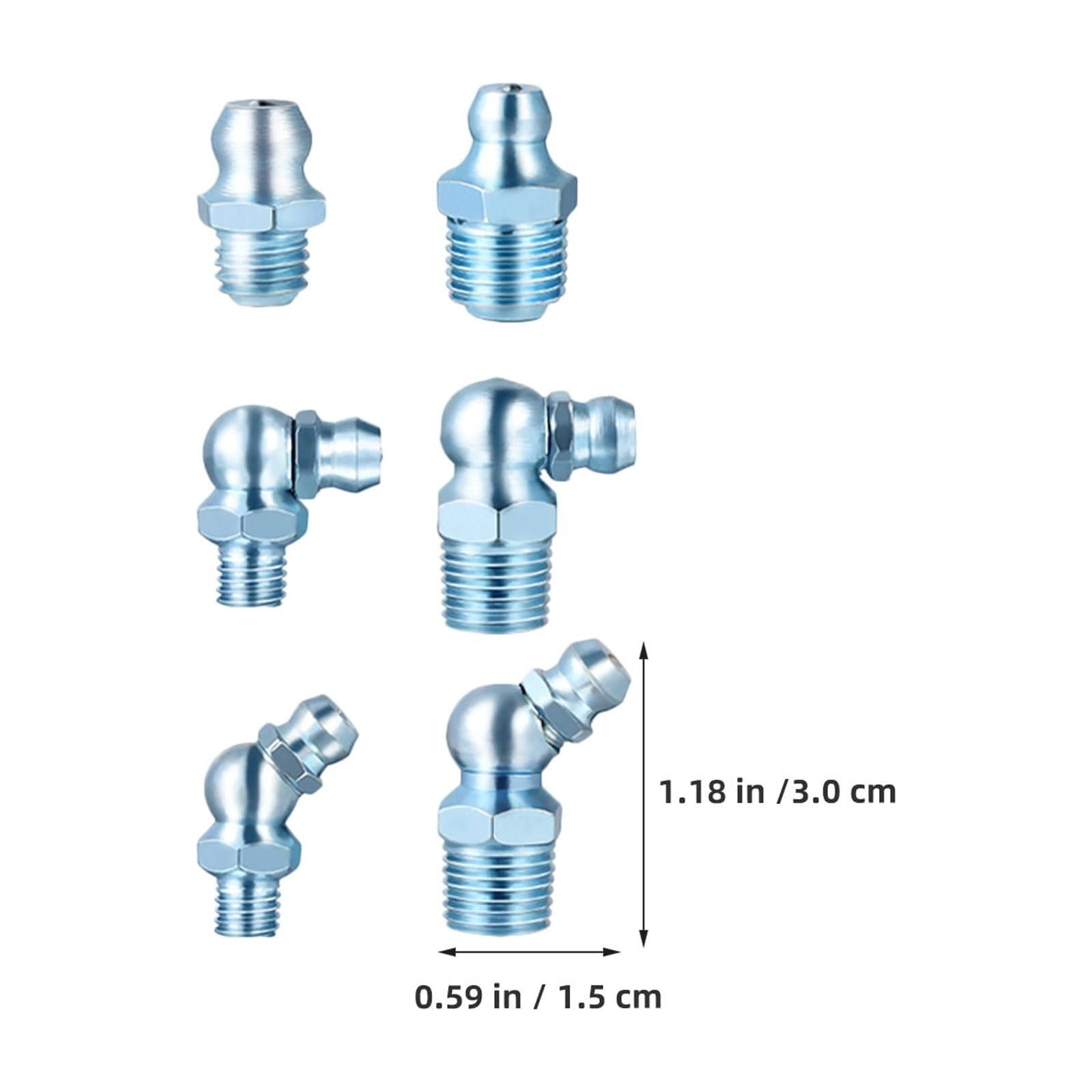 OUNONA 100Pcs Hydraulic Grease Coupler Set with Accurate Thread Compatibility for Machinery Maintenance