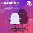 thumbnail image 6 of Gamer Gear Jr. Xplorer Gaming and Computer Chair, Kids and Teens Gaming Chair with Padded Arms, Adjustable Height, Lavender and White, 6 of 12