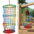 thumbnail image 4 of golytefs Kids Safety Rope Ladder Net Polyester Rope Ladder Load Safety Protection 31.5x31.5x78.74in Climbing Safety Net for Treehouse Backyard Monkey Bars (3 Tiers), 4 of 8