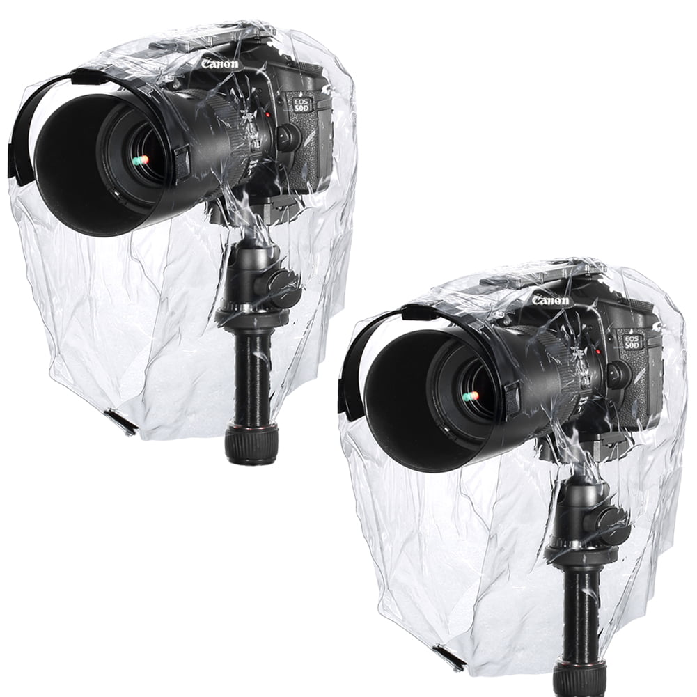 Sony Pentax Dust-proof Water-proof Nylon Rainwear for Large Canon Nikon Neewer 2 Pack Professional Camera Rain Cover Protector with Sleeve Sigma Black Tamron and Other DSLR Cameras 