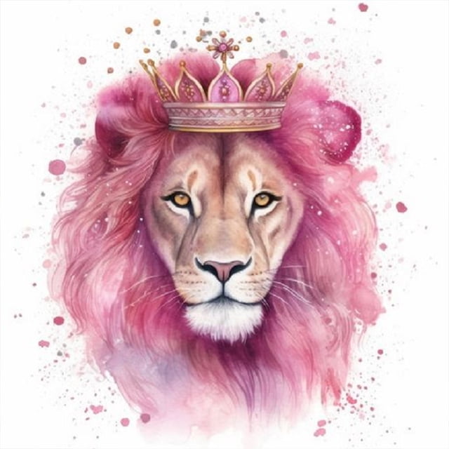 (LP1069) Resina Diamante Serie Animal León Diamante 30*30CM