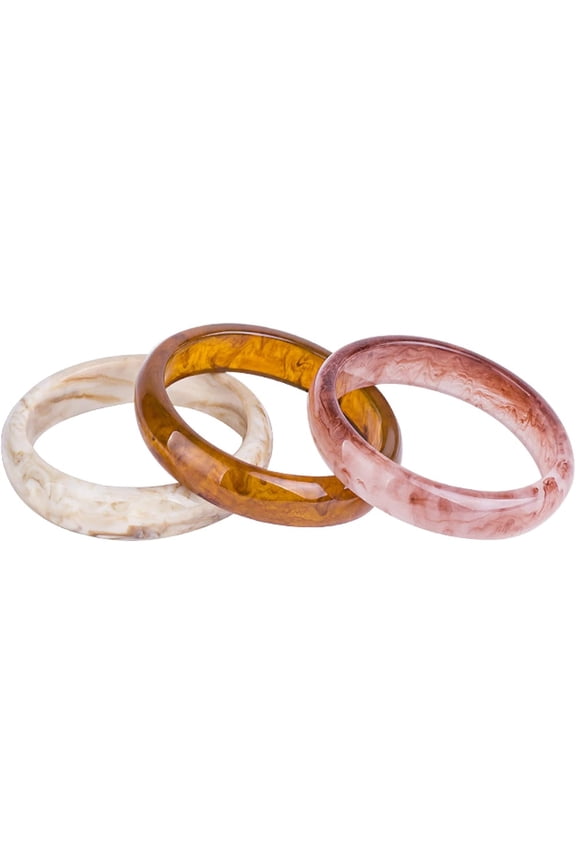 3Pcs Acrylic Resin Tortoiseshell Acetate Plate Cuff Wristbands Geometric Colorful Irregular Stackable Plastic Round Bangle Bracelet Jewelry for Women Teens