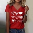 thumbnail image 2 of Womens Graphic Print T Shirt Fashion Casual Short Sleeve Tee Daily Blouse Ladies, 2 of 4