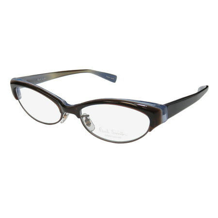 New Paul Smith 412 Womens/Ladies Cat Eye Full-Rim Brown / Blue High Quality Modern Cat Eyes Frame Demo Lenses 50-16-135 Eyeglasses/Eye Glasses