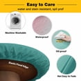 thumbnail image 3 of Elastic Fitted Round Tablecloth, Ombre Green Pink Waterproof Stretch Table Cover for 55"-60" Tables, Colorful Painting Washable Outdoor Tablecloths for Patio, Picnic, Camping, 3 of 9