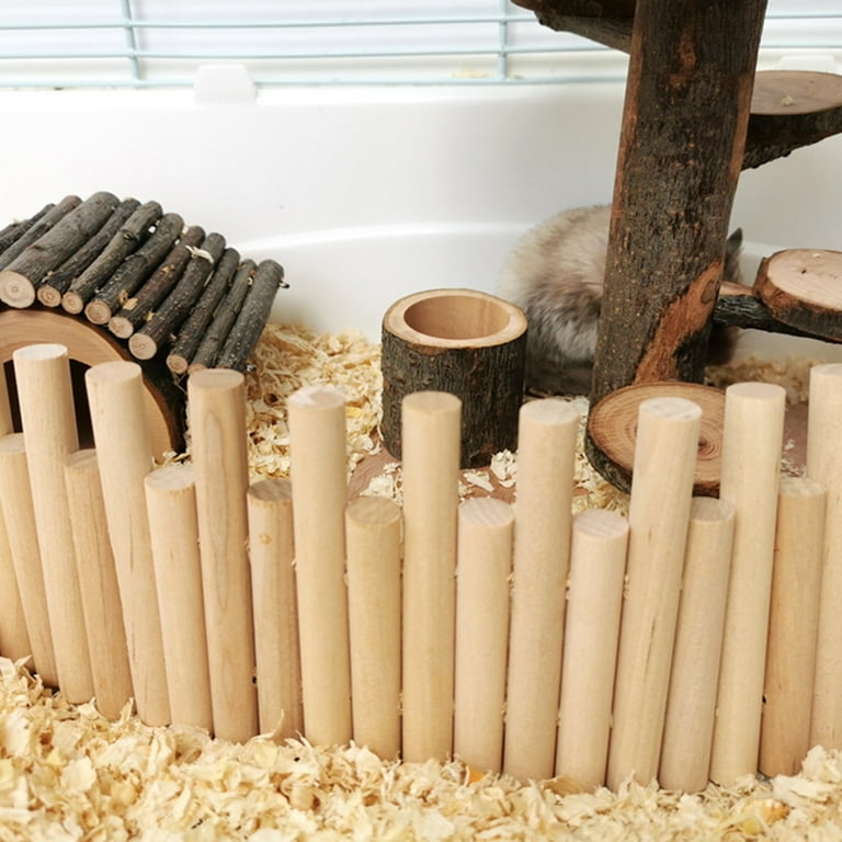 PCS Hamster Fence Wood Baby Toys Bridge Miniature The Wooden