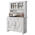 thumbnail image 2 of Faitaliicy Kitchen Pantry Cabinet With Microwave Stand Modern Tall Buffet Cupboard Freestanding Wood Food Storage Cabinet With Doors And Adjustable Shelves For Kitchen Dining Room, 2 of 6