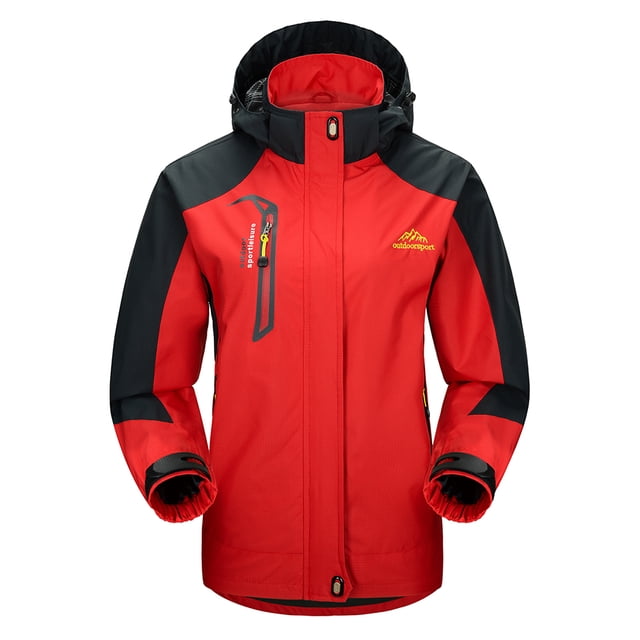 Chaqueta Irfora Lixada chaqueta impermeable impermeable a prueba de viento ropa deportiva senderismo al aire libre que viaja deportes de ciclo desmontable capa con capucha para las mujeres Irfora Chaqueta
