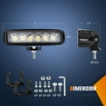 thumbnail image 4 of 2PCS 18w LED Spot Work Light Off Road Luces LED Barra de conducción antiniebla Lámpara Jeep, 2 años de garantía, 4 of 4