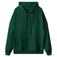 thumbnail image 3 of Mohiass Women Fleece Hoodies Oversized Long Sleeve Comfy Pullover Tops Casual Basic Sweatshirts 2025 Fall Y2K Clothes Dark Green S, 3 of 7
