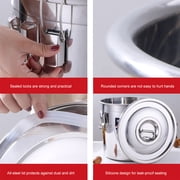 Yibooy 12L304 Stainless Steel Airtight Canister w/Lid Food Container for Home Kitchen