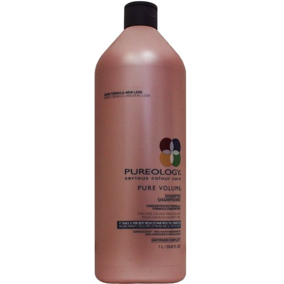 Pureology Pure Volume Shampoo: Flat, Fine, Colour Treated Hair - 100% Vegan, Antifade Complex 1L