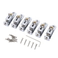 thumbnail image 1 of Electric Guitar Split Bridge Saddle Roller Ball String Plate Metal Tailpiece Accessories Silver, 1 of 12