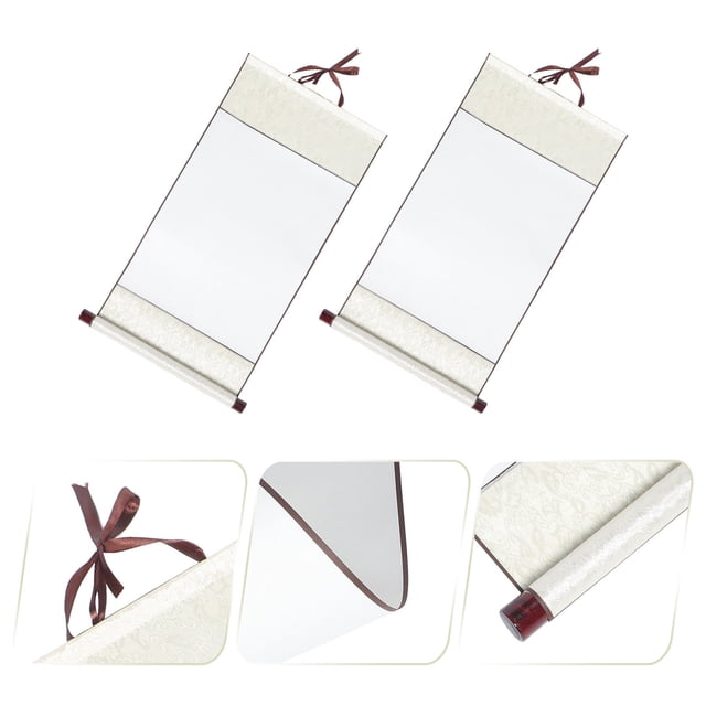 UPOUART 2Ensemble Rouleau Vierge Papier Blanc Encre Durable pour Décoration Maison Artistes