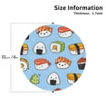 thumbnail image 3 of Bingfone Vintage Kawaii Sushi Leather Drinks Coasters With Set Of 6,Suitable For Home Kitchen,Coffee Cup Coasters Home Gift, 3 of 9