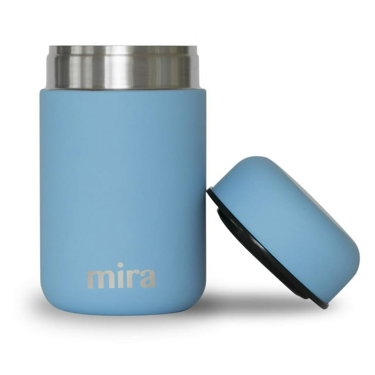 Mira Lunch, Food Jar - Vacuum Insulated Stainless Steel Lunch Thermos - 135 oz - Pearl Blue