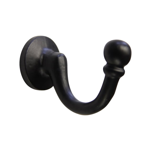 RCH Hardware HK-IR8389-53 Iron Wall Hook, 2.1 Inch, Black
