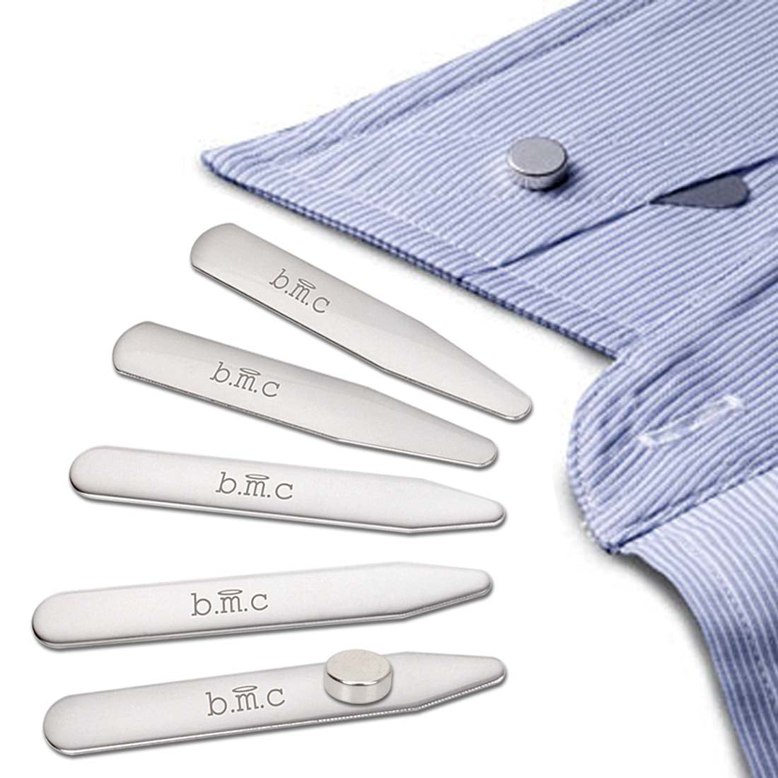 Staze Staze 36 Assorted Sizes Brushed Chrome Steel Collar Stays For Dress Shirts Walmart Com Walmart Com
