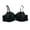 Black, variant on Fmbrln Womens Bras Lace Spliced Underwire Push Up Bra Adjustable Straps Thin Padded Comfy Fashion Bra Purple 34