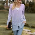 thumbnail image 5 of Delayuji Women’s Long Cardigan Gradient Color Lightweight Soft Knit Cardigan For Women Long Sleeve Open Front Tops With Pockets Spring Trendy, 5 of 6