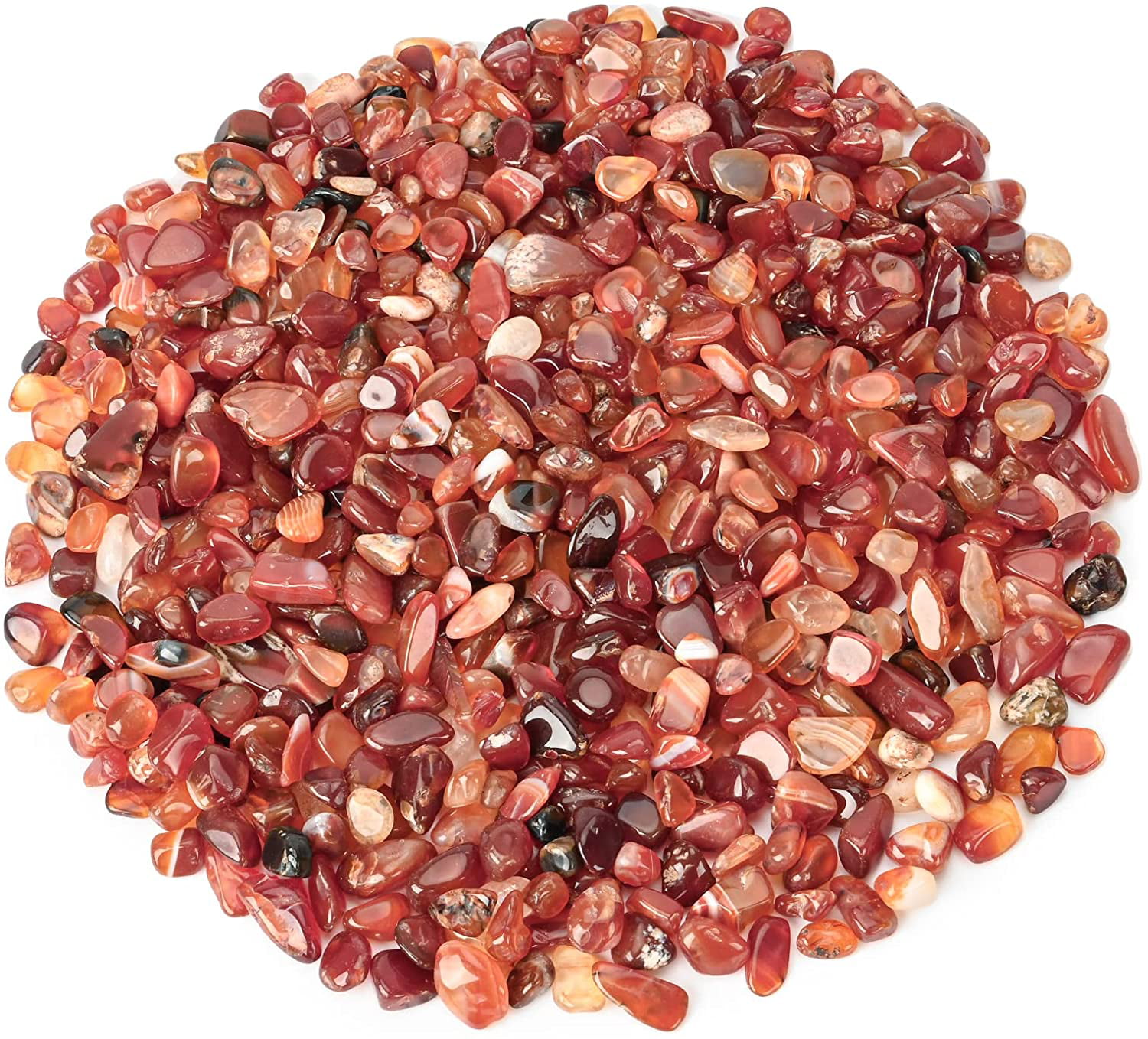 With Aquarium  Gravel 15 lbs Natural Ruby Red Stones Mix 