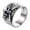 10, variant on Vintage Cross Skull Blue CZ Wedding Band Ring Stainless Steel Gothic Biker Ring-12