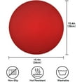 thumbnail image 4 of Coolnut Red Solid Color Round Placemats Waterproof Non-Slip Place Mats Set of 4 Washable Table Mats for Kitchen Dining Table Party, 15.4 Inch Home Decor Gifts, 4 of 7