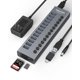thumbnail image 1 of Hub USB WENTER con alimentación USB 3.0 de 13 puertos con lector de tarjetas SD/TF, 1 of 7