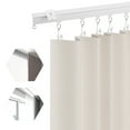 thumbnail image 3 of 3ft-6ft Scalable Curtain Track Kit w/Hooks Ceiling Mount Curtain Track White Hom, 3 of 16