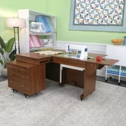 Kangaroo & Joey Dual Rail Electric Sewing Cabinet - Teak