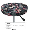 thumbnail image 4 of Kdxio Colorful Tropical Leaves Print Stool Covers Round,Stretch Round Bar Stool Covers Washable Bar Stool Cushion Slipcover for 12-15 Inch Chair, 4 of 7