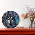 thumbnail image 2 of GZHJMY Wolf Clock Silent Round PVC Wall Clock Non Ticking Battery Device Clocks Creative Decoration Wall Clock for Living Room Bedroom Office Kitchen, 2 of 6
