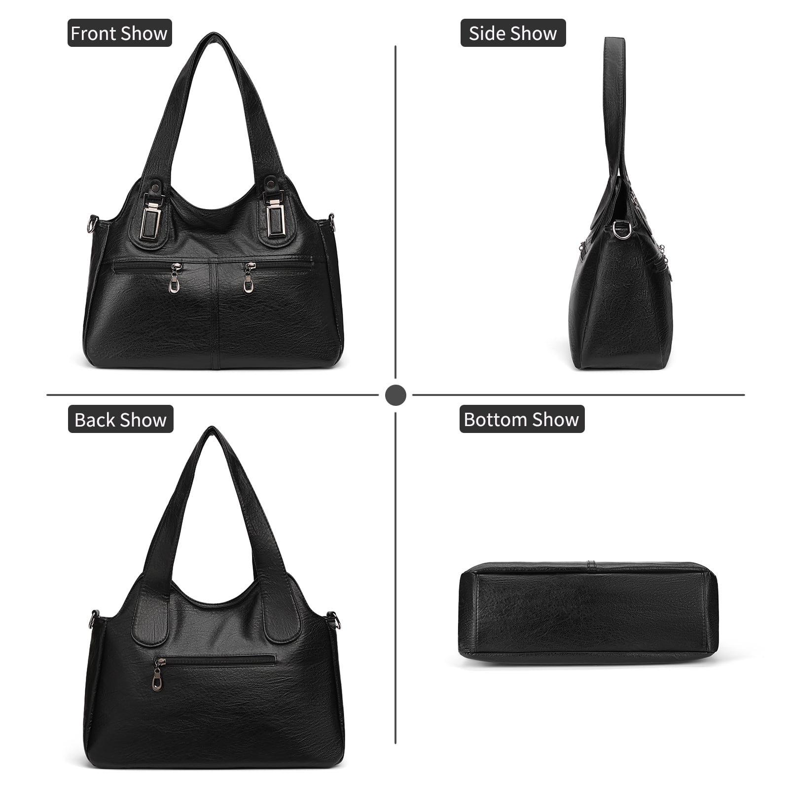 KALUNMA Hobo Bag for Women Crossbody Purse and Handbags Ladies Leather Shoulder Bags