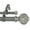 Gunmetal, variant on 1-Inch Diameter Double Window Treatment Curtain Rod, Castani Finial, 48-inch to 84-inch Adjustable, Royal Gold