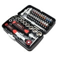 thumbnail image 3 of S SERENABLE 38 Piece Ratchet Socket Set, 1/4 '' Socket Set With 5.5-14mm Grooved Sockets And Red, 3 of 9
