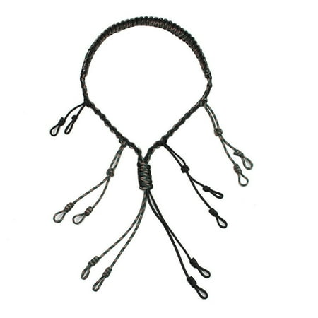 MMYsport Hunting Duck Wild Bird Goose Call Decoy Rope 12 Rings Lanyard Whistle Sling