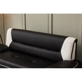 thumbnail image 5 of Home Square 3-Piece Set with Faux Leather Sofa & 2 Chairs in Black and White, 5 of 12