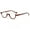 Brown Floral, variant on Tortoiseshell Frame Black Temple Half Rimless Reading Glasses 2.0, Fashion Round Presbyopia Glasses for Men and Women, HD Half Moon Spring Hinge Readers +2.00
