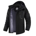 thumbnail image 2 of Gealkoca Men's Heavyweight Insulated Winter Parka – Waterproof Windproof Snow Coat with Sherpa Lining & Detachable Hood, Outdoor Hiking Jacket with Zipper Pockets (M-6XL), 2 of 6