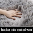 thumbnail image 6 of Sanmadrola Ultra Soft Fluffy Shaggy Area Rug Faux Fur Rug Chair Cover Seat Pad Fuzzy Area Rug for Bedroom Floor Sofa Living Room, 6 of 8