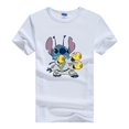 thumbnail image 1 of Disney-camisetas con estampado de Lilo & Stitch para mujer, blusa blanca Kawaii, blusas holgadas de manga corta, 1 of 4