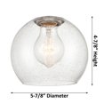 thumbnail image 2 of 434-1F-SN-G124-6 Innovations Lighting Crown Point - 1 Light Flush Mount-7.63 Inch Tall and 5.88 Inch Wide-Satin Nickel Finish-Seedy Glass Color, 2 of 3