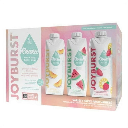 Joyburst Renew Premium Hydration Beverage, Variety Pack, 12 x 500mL/17.5 oz