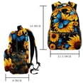 thumbnail image 2 of Sunflower Butterfly Backpack Lightweight Bookbag Travel Rucksack Laptop Daypack for Women Men, 2 of 6