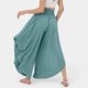thumbnail image 5 of ICHUANYI Clearance Women High Waisted Yoga Pants Hippie Pilates Trousers Boho Beach Irregular Elastic Waist Pants(Light Blue, XXL) ICHUANYI WER2023080907906, 5 of 7
