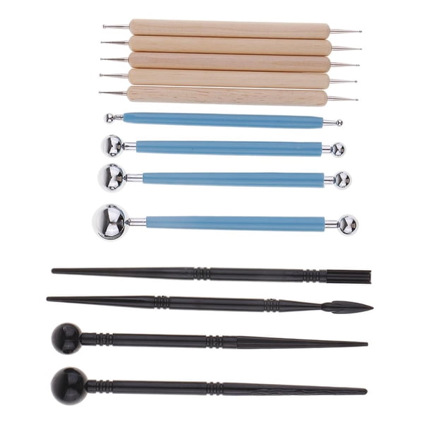 segolike 13 Pcs Boules de Sculpture en Argile Polymère Outils de Pointillage Artisanat