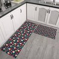 thumbnail image 2 of Dark Blue Christmas Santa and Gnome Pattern Kitchen Rugs Sets Of 2,Anti Fatigue Kitchen Mat Rugs Non Slip Washable,Decorative Kitchen Floor Mats for Kitchen,Sink,Laundry,17"x30"+17"x47", 2 of 7