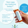 thumbnail image 7 of Take-n-Slide Reusable Pill & Medication Tracker, Peel & Stick to Bottle, White, 2-Pack, 7 of 7